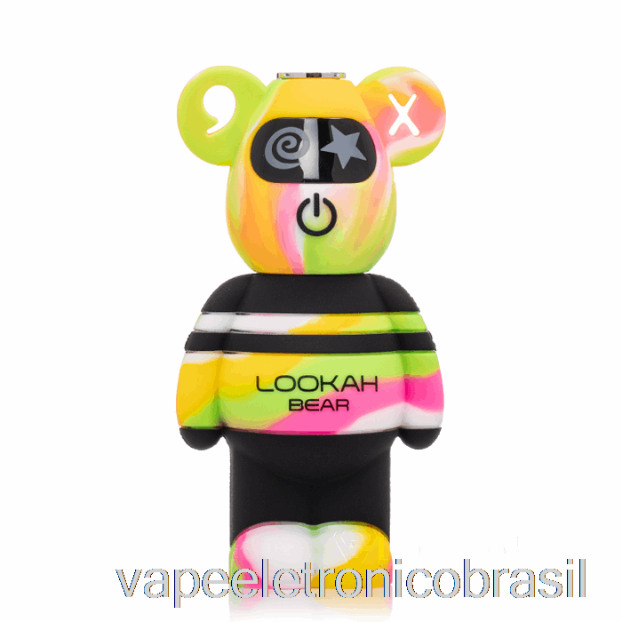 Vape Recarregável Lookah Bear 510 Bateria Rosa Tie Dye